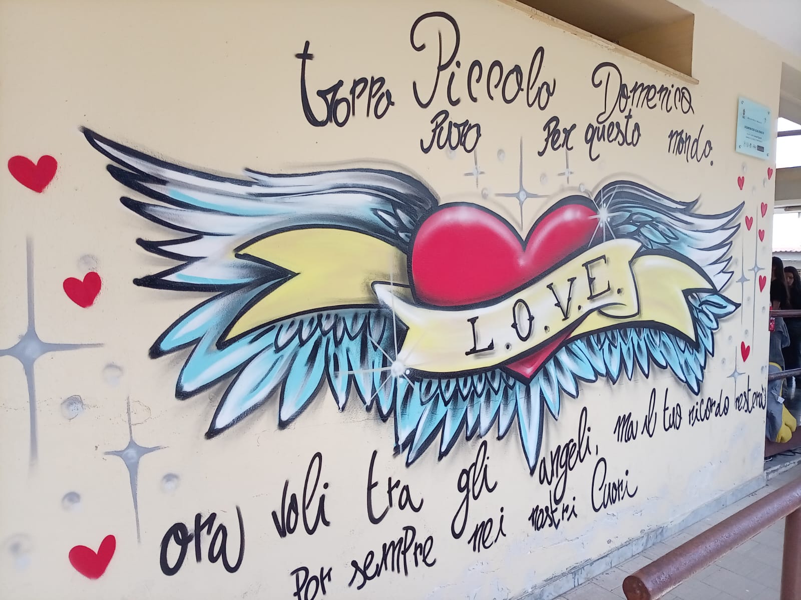 Un murales per il piccolo Domenico